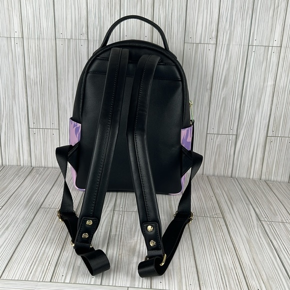 Loungefly Disney Villains Purple Flame Mini Backpack Exclusive NWOT - Picture 5 of 10